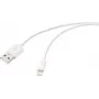 Renkforce USB kabelis USB 2.0 USB-A kištukas, Apple Lightning kištukas 1,00 m Baltas RF-6857548