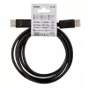 DisplayPort kabelis SAVIO CL-136, DisplayPort kištukas–kištukas, 2 m, DP 1.2, paauksuoti kontaktai, juodas