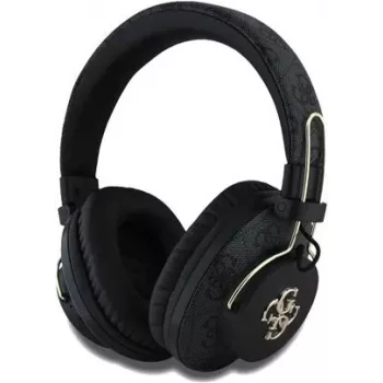 GUESS belaidė Bluetooth ausinė su metaliniu logotipu, juoda, GUBHS72P4FC4MK