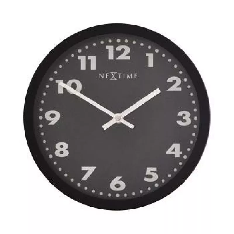 NeXtime Mercure sieninis laikrodis 2906ma, Ø 25 cm, juodas