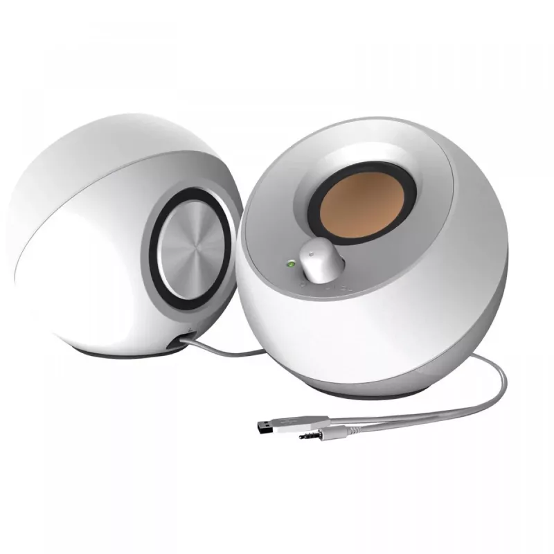 Garsiakalbiai Creative Pebble 2.0 stereo, balti