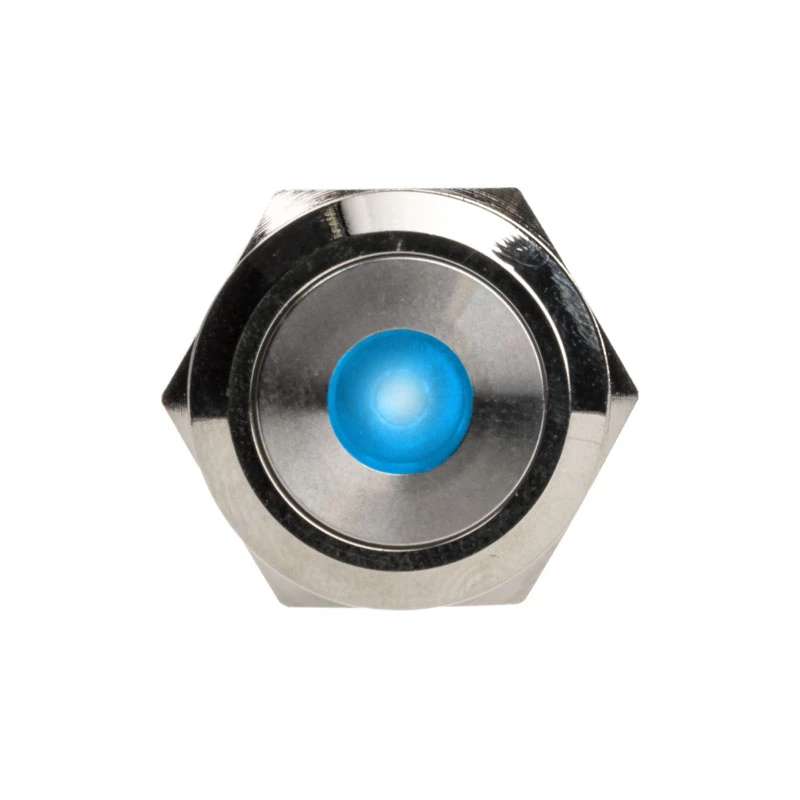 DimasTech Vandalismustaster 22mm Silverline Dot RGB PD215 – vandalizmui atsparus mygtukas su RGB apšvietimu