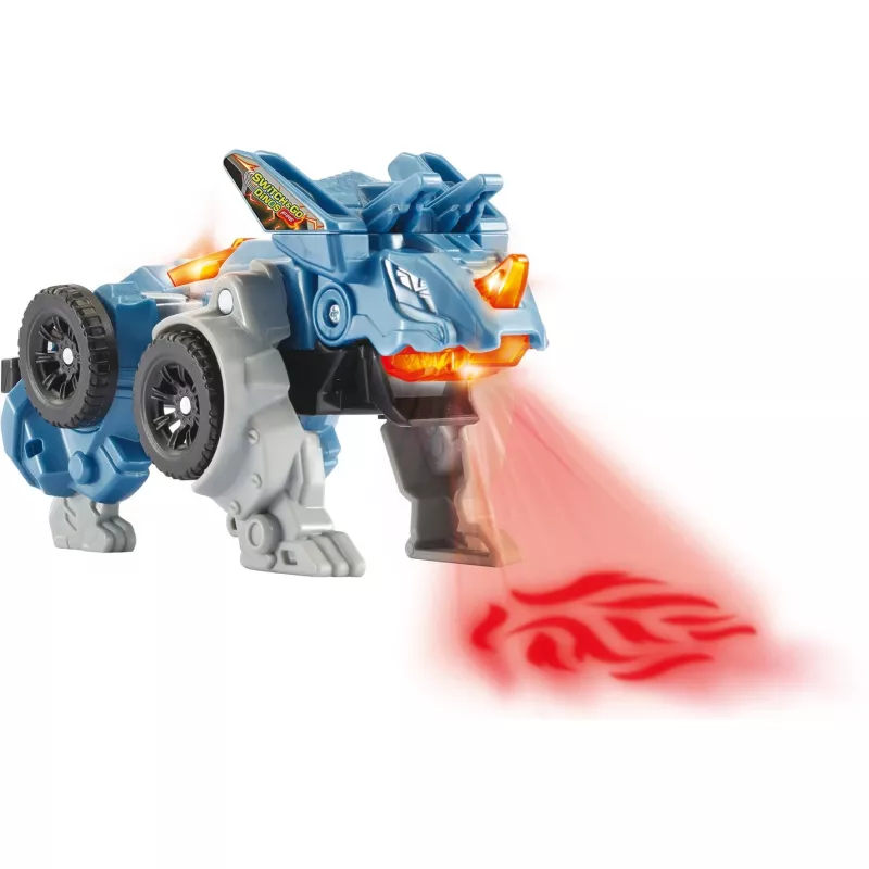 Switch & Go Dinos - Fire-Mini-Triceratops, žaidimo figūrėlė