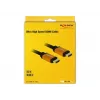 DeLOCK HDMI kabelis HDMI (M) į HDMI (M) 50 cm, triguba izoliacija, juodas/auksinis, 8K palaikymas
