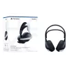 Ausinės Sony PULSE Elite, laidinės ir belaidės, žaidimų, Bluetooth, juodos ir baltos, su įkrovimo stovu