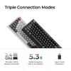 Mechaninė klaviatūra Keychron Q3 Ultra 8K — 80 % QWERTY, laidinis ir belaidis, RGB, juoda