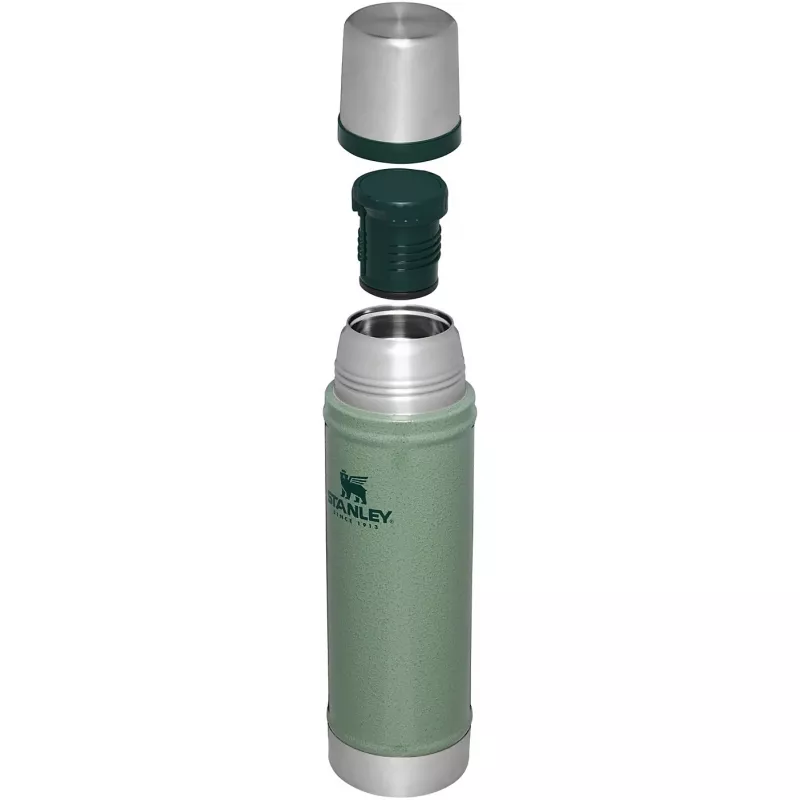 Termosas STANLEY The Legendary Classic Bottle 0.6L žalias – izoliuotas vakuuminis butelis, 600 ml