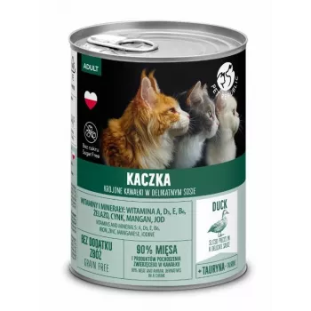 Šlapias kačių ėdalas Pet Republic Adult Duck 400 g, be grūdų, vieno baltymo