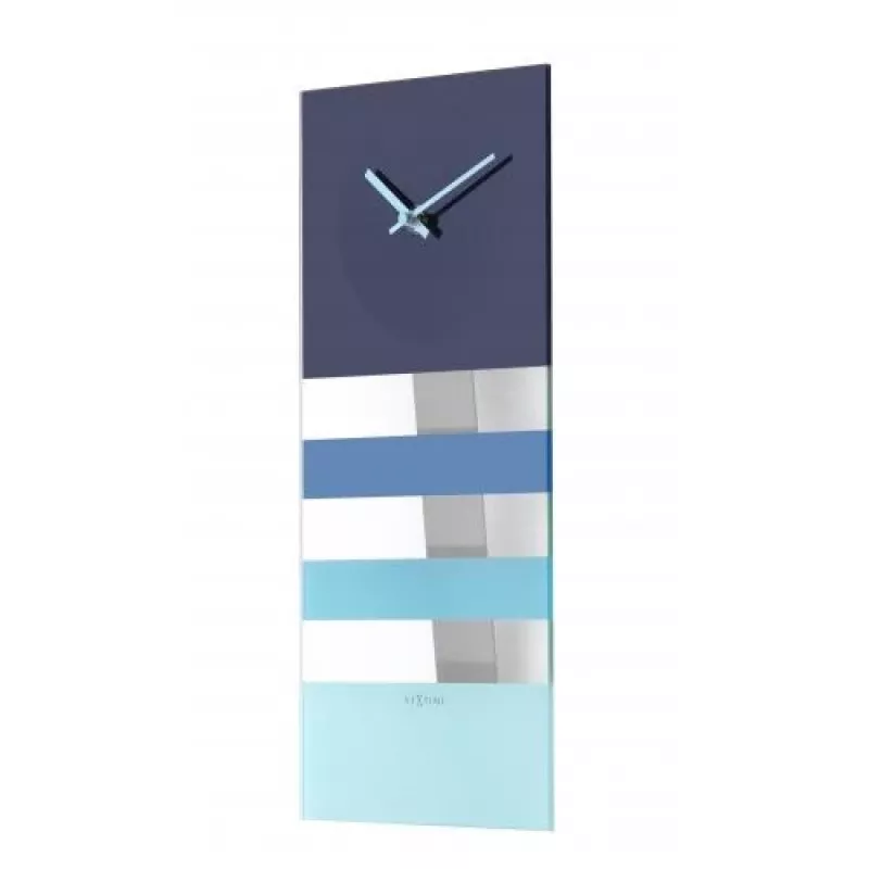 NeXtime klok 2855bl Bold Stripes sieninis laikrodis, 38x19 cm, mėlynas