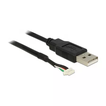 USB kabelis DeLOCK 1,5m USB 2.0 A / 5 kontaktų juodas