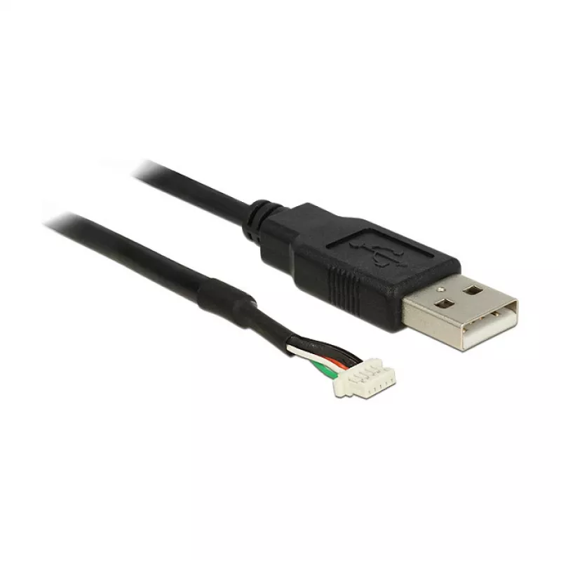 USB kabelis DeLOCK 1,5m USB 2.0 A / 5 kontaktų juodas