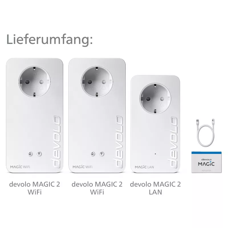 Devolo Magic 2 WiFi next Multiroom Kit, 3 adapteriai, Powerline