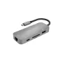 USB šakotuvas Terratec Connect C8 USB 2.0 Type-C pilka