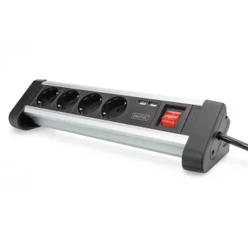 Daugializdis lizdas Digitus DA-70614 su 2x USB prievadais