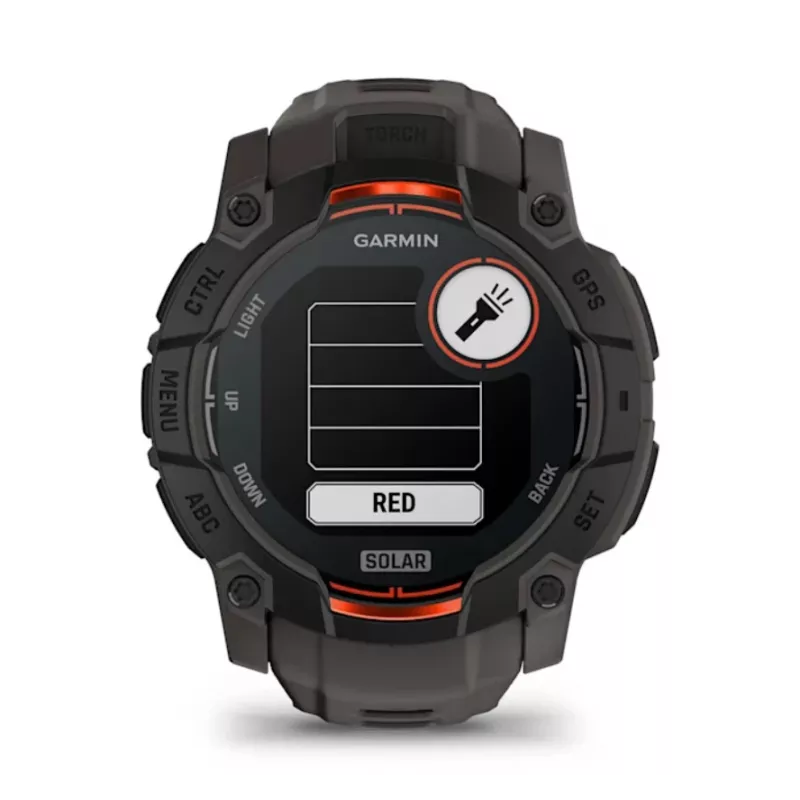 Garmin Instinct 3 Solar GPS išmanusis laikrodis 1,3 colio MIP 176x176 jutiklinis ekranas juodas