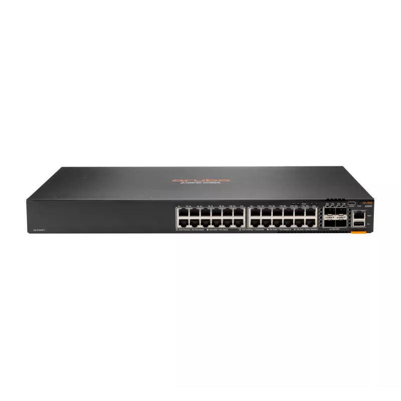HPE Aruba 6300F jungiklis – L3 valdomas, 24 x Gigabit Ethernet + 4 x SFP56 (aukštyn/rikiuotė)