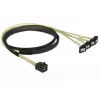 SCSI kabelis DeLOCK 85685 Juodas Geltonas 1 m 1 x Mini SAS HD SFF-8643 4 x SATA 7 pin