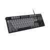 NATEC Fury Gaming klaviatūra Kanabo K2 US balta foninė šviesa mechaninė juodai pilka