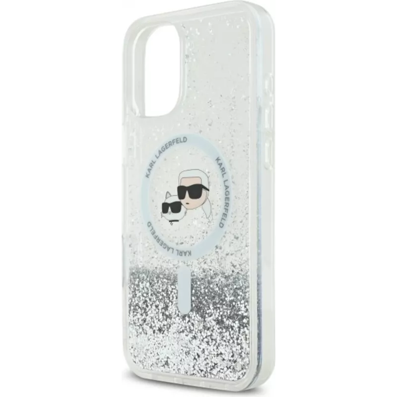 Karl Lagerfeld KLHMP16MLGKCSGH Dangtelis iPhone 16 Plus – permatomas TPU/PC
