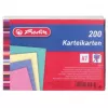 Kortelės indeksinės Herlitz 10836245 mėlyna, žalia, rožinė, geltona