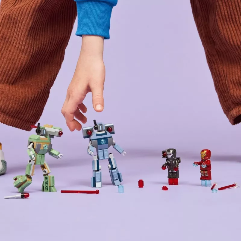 Konstruktorius LEGO Marvel Super Heroes Geležinis žmogus ir karo mašina rinkinys 76320, 204 detalės, 2 minifigūrėlės, 100 mm aukštis