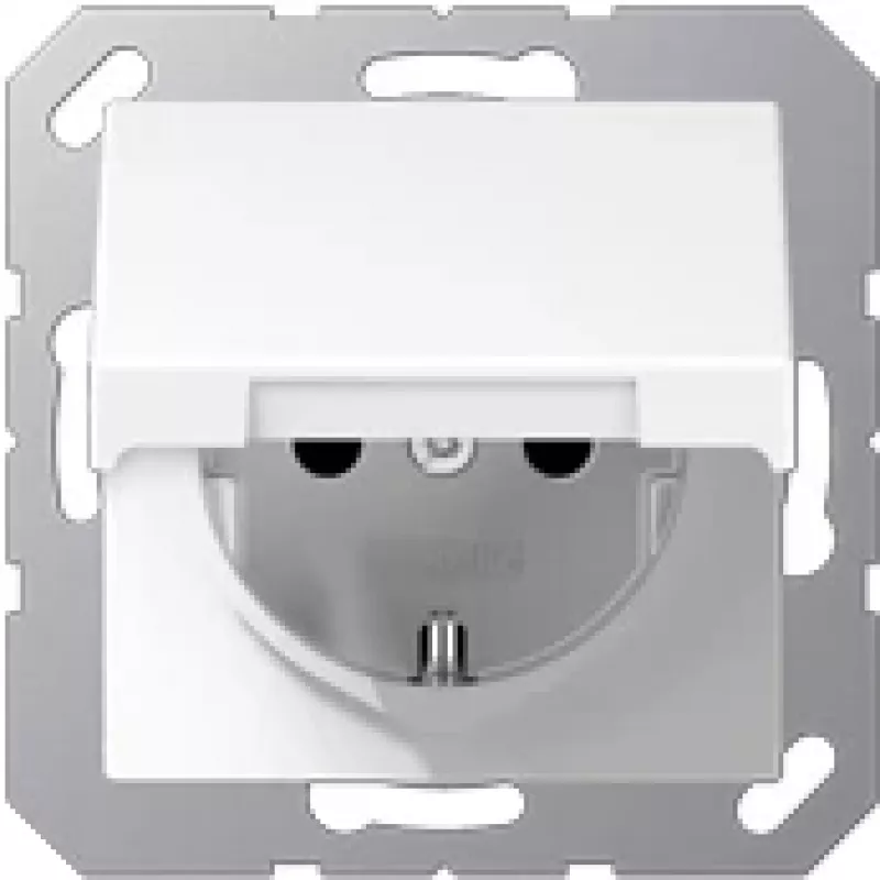 Jung A 1520 BFKL WW kištukinis lizdas CEE 7/3, 250 V, 16 A, IP44, baltas, termoplastikas