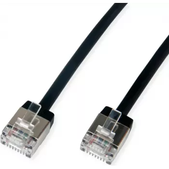 ROLINE U/FTP jungiamasis laidas Cat.6A Ultra trumpas RJ45 juodas 3m - Tinklo kabelis - CAT 6a (21.15.4563)
