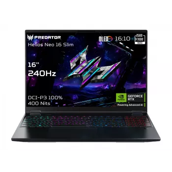 Acer Predator Helios Neo 16S AI PHN16S-71-95J5 nešiojamas kompiuteris, juodas, 16 colių OLED, WQXGA, 240 Hz, Intel Core U9 275HX, 64 GB DDR5, 1000 GB SSD, NVIDIA GeForce RTX