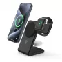 Vidinis įkroviklis Crong CRG-MSPS-BLK išmaniesiems laikrodžiams juodas Lightning USB belaidis