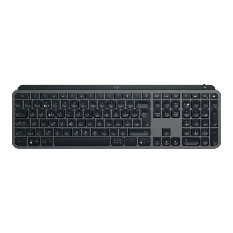 Logitech MX Keys S belaidė klaviatūra RF + Bluetooth QWERTZ Šveicarijos išdėstymas grafitas (920-011571)