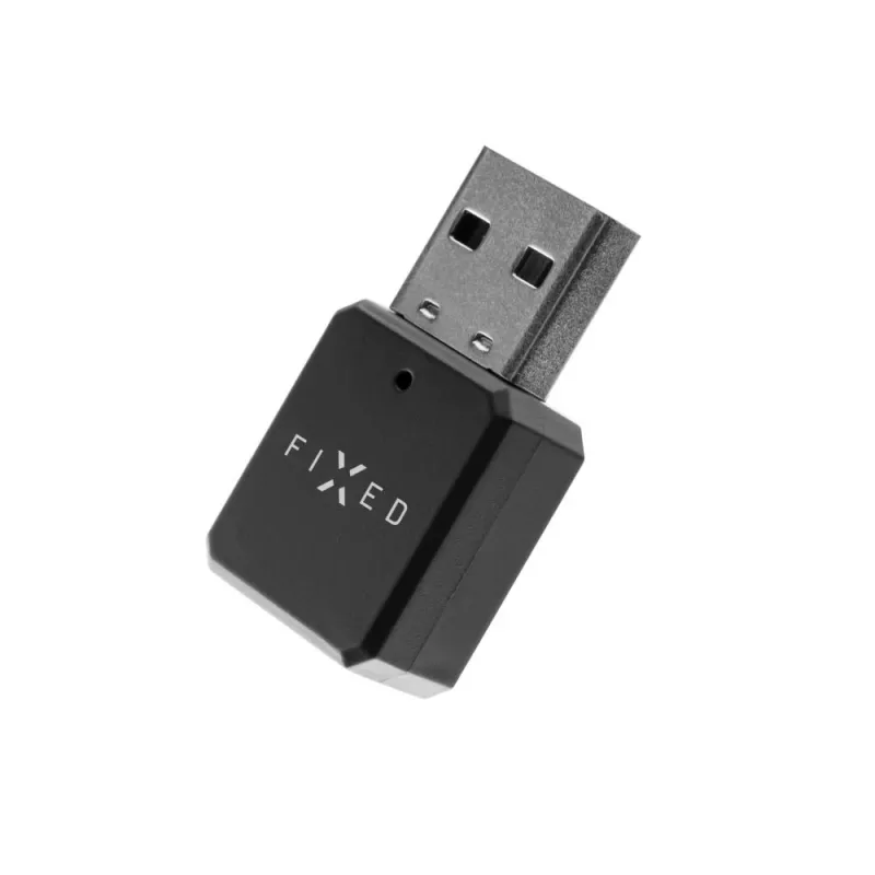 Fiksuotas Bluetooth garso imtuvas FIXED FIXSIG-BK juodas – belaidis garso srauto adapteris su 3,5 mm išvestimi