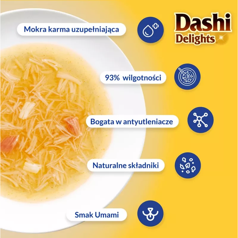 INABA CAT Dashi Delights Silky Broth Chicken with Salmon - katės skanėstas - 40g