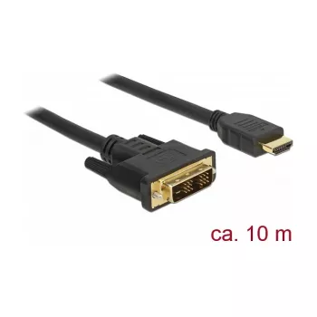 DeLOCK 85587 10 m HDMI Type A DVI-D vaizdo kabelio adapteris, juodas