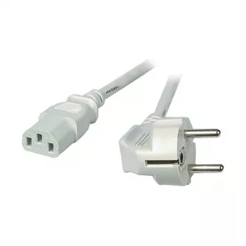EFB-Elektronik maitinimo laidas su įžemintu kištuku 90° - C13 180°, pilkas, 3,0 m, 3 x 1,00 mm²