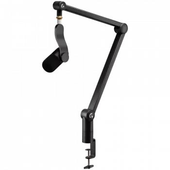 LOGITECH Yeticaster GX dinaminis RGB žaidimų mikrofonas su LIGHTSYNC ir premium staliniu mikrofoniniu stovu - JUODAS