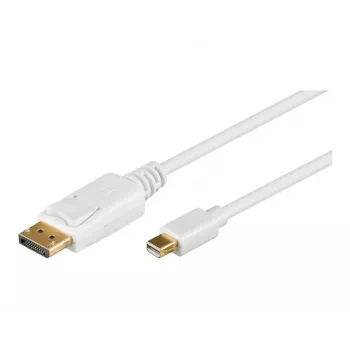 Wentronic Goobay DisplayPort į Mini DisplayPort adapterio kabelis 1.2, baltas, 2 m - Mini DisplayPort kištukas > DisplayPort kištukas (52859)