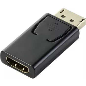 Renkforce RF-5506962 DisplayPort / HDMI adapteris [1x DisplayPort kištukas - 1x HDMI lizdas] Juodas, paauksuoti kontaktai (RF-5506962)