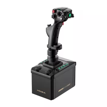 MOZA AB6 Flight Simulator stovo komplektas – juodas ABS, aliuminis ir anglies pluoštas, AC 110–220V, 72W