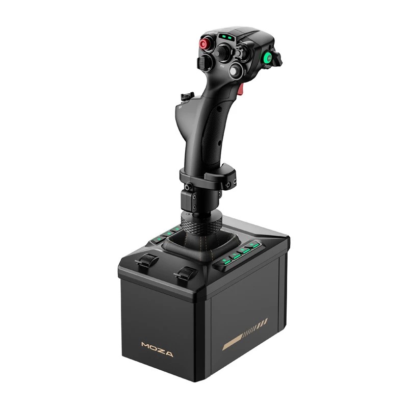 MOZA AB6 Flight Simulator stovo komplektas – juodas ABS, aliuminis ir anglies pluoštas, AC 110–220V, 72W