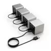 Streacom VU1-Dial Sidabrinis USB Type-C – besukamas valdiklis ventiliatoriams, RGB ir garsui