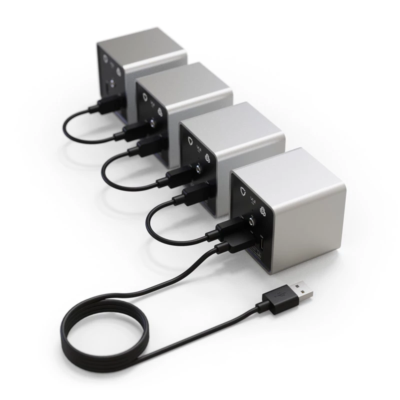 Streacom VU1-Dial Sidabrinis USB Type-C – besukamas valdiklis ventiliatoriams, RGB ir garsui