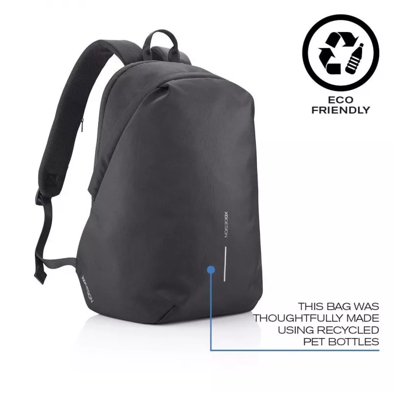 Casual kuprinė XDDESIGN Bobby Soft su 15,6 col. nešiojamojo kompiuterio skyriumi, 16 L, PET, juoda