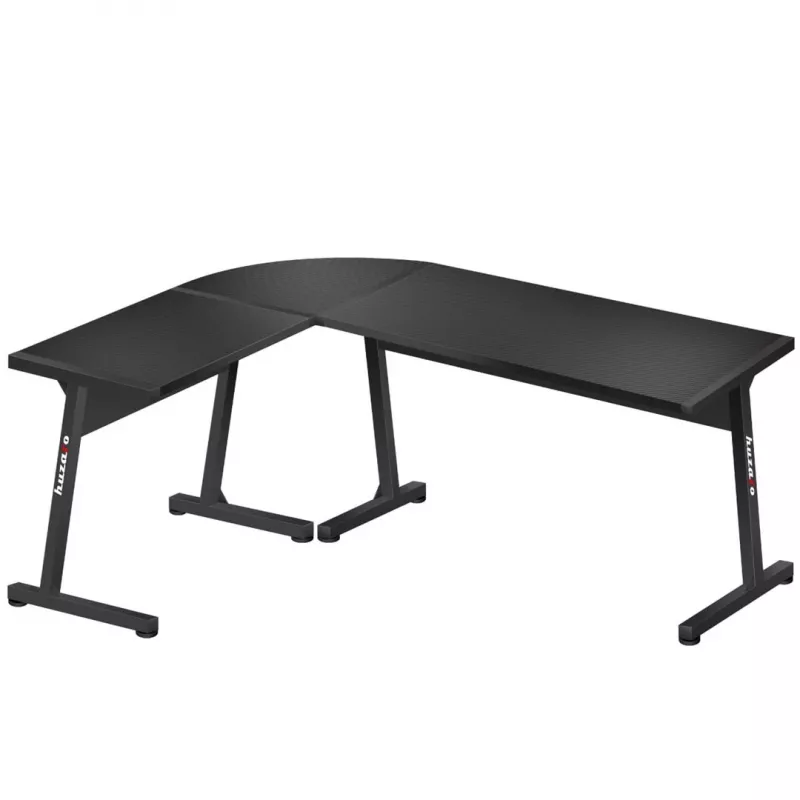 Žaidimų stalas HUZARO HERO 6.0 BLACK, kampinis, anglies pluoštas