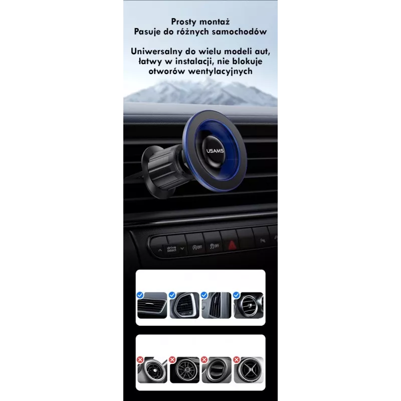 Magnetinis automobilinis telefono laikiklis usams ZJ081 – kompaktiškas magnetinis laikiklis išmaniajam telefonui