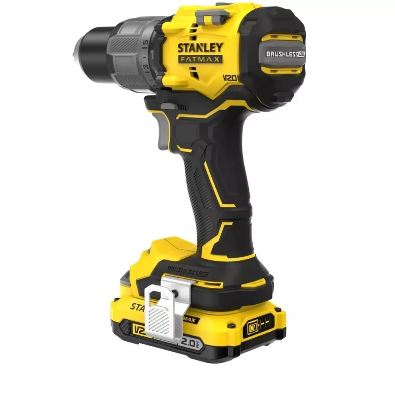 Gręžtuvas-suktuvas STANLEY FatMax V20 SFMCD726D2K 18V, 2x 2Ah Li-Ion, 80 Nm, 2 greičiai, LED