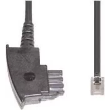 Telefono laidas e+p T 44/3 3 m permatomas juodas