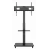 Gembird TVS-75S-02 TV grindinis stovas su ratukais, 37 - 75, juodas