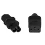 Microconnect PE613AD maitinimo adapteris C6 kištukas į C13 lizdą, juodas