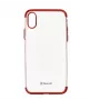 Tellur iPhone X dėklas Raudonas Skaidrus