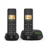 Belaidis analoginis/DECT telefonas Gigaset PURE 100A Duo – 2 rageliai, garsiakalbis, skambučio numerio rodymas, 1,5 colio ekranas, juodas